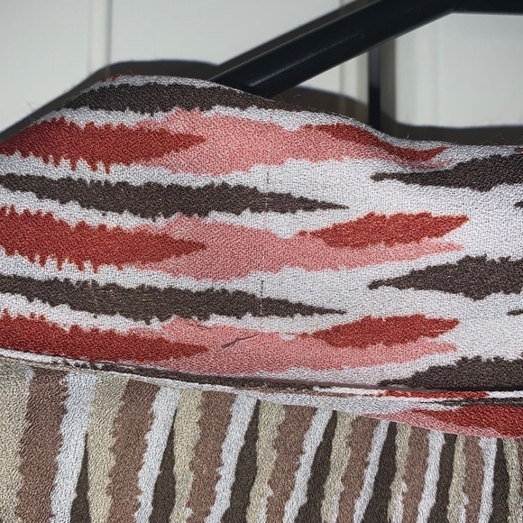 Lane Bryant Boho Accordion Pleat Collared V-Neck Button Down Shirt Size 18 - Picture 8 of 11